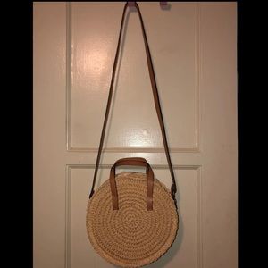 Woven crossbody purse